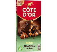 Tablette de Chocolat Noir Amandes Entières COTE D'OR - La tablette de 180 g Lot De 4 - Par Lot