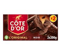 Tablette de Chocolat Noir COTE D'OR - les 2 tablettes de 200g Lot De 3 - Par Lot