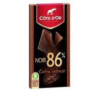 Tablette de Chocolat Noir Extra Intense 86% COTE D'OR - La tablette de 100 g Lot De 4 - Par Lot