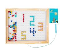 Tablette de dessin à perles incluse - Jouet éducatif d'activité - Système de griffonnage portable pour l'apprentissage précoce - Outil d'art avec stylo - Tableau magnétique - Développement de la