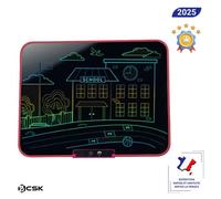 Tablette de dessin enfant BCSK® - Écran LCD couleur 10″, stylet inclus | Créativité & apprentissage dès 3 ans - Rouge