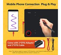 Tablette de Dessin Graphique Professionnelle avec Stylet sans Batterie à 8192 Niveaux pour la Conception d'animation Artistique PC Mac Android