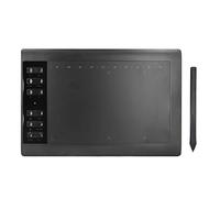 Tablette de Dessin Graphique, Tablettes Graphiques Informatiques 10 X 6 Pouces avec 12 Touches Physiques, Sensibilité à la Pression de 8192 Niveaux, 10 Touches de Raccourci Intelligentes,(Le noir)