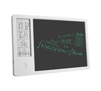 Tablette de dessin LCD rechargeable de 10 pouces avec horloge, calendrier, blanche