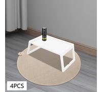 Tablette de lit avec pieds pliables, lot de 4 Tablette de lit pliable avec, plateaux de service, blanc