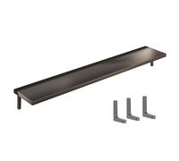 Tablette de Radiateur en Bois, Etagere Radiateur avec Support, Étagères Murales Flottantes, for La Maison, le Bureau, la Chambre a Coucher, le Salon(Black,50x30cm)