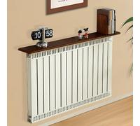 Tablette de Radiateur en Bois, Rectangulaire Cache Radiateur Facile à Installer Tablette Supérieure du Radiateur, pour Maison Salon Cuisine Anti-Fumée Poussière,Deep Walnut,W:16cm;L:80cm