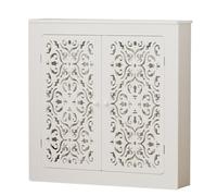 Tablette de Radiateur en PVC pour Radiateurs, Cache-radiateur pour Maison avec 2 Portes, Rangement Disponible, Ventilation Creuse, pour Maison Salon Chambre(100 * 90 * 20cm/39 * 35 * 8in)