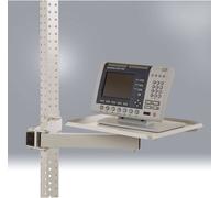 Tablette de support à bras articulé, 570 x 370 mm, avec articulation double, rouge-orange RAL 2001 Manuflex ZB3569.2001