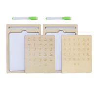 Tablette d'écriture en bois arabe russe, tablette alphabet en bois pour apprendre les lettres, jouet éducatif avec base ricalque pour enfants Noël anniversaire
