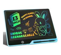 Tablette d'écriture LCD 13 Pouces Rechargeable, Portable Tablette Dessin Enfant Effaçable Écriture, Dessin et liste de mémorisation Ardoise Magique Educatif Cadeau pour Enfants Jouets Bleu
