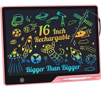 Tablette d'écriture LCD 16 Pouces Rechargeable, Portable Tablette Dessin Enfant Effacable Écriture, Dessin et liste de mémorisation Ardoise Magique Educatif Cadeau pour Enfants Jouets (Rouge)