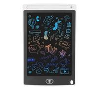Tablette d'écriture LCD 8,5 pouces, planche à dessin colorée, jouet pour enfants, bloc de gribouillage éducatif avec fonction de verrouillage d'effacement, technique de détection (Blanche)
