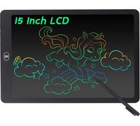 Tablette D'Écriture Lcd Coloré Tablette Graphique De Dessin 15 Pouces Pour Enfants, Tableau Portable De Dessin Effaçable, Noir[ARD915345]