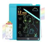 Tablette d'écriture LCD Colorée 12 Pouces,Tablette Dessin Enfants,Planche à Dessin Enfant avec Serrure à Clé,Jouets Éducatifs Effaçables,Parfait pour Garçons et Filles,Cadeau Éducatif Idéal(Bleu)