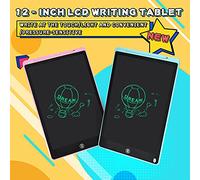 Tablette d'écriture LCD Écran monochrome de 12 pouces avec stylet Dessin Écriture Prendre des notes Laisser des messages pour les tout-petits garçons filles et adultes Rose (Écran monochrome)