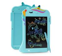 Tablette d'écriture LCD jouet Licorne pour enfants, 8.8 pouces Doodle Board tablette à dessin avec fonction de verrouillage jouet d'apprentissage éducatif cadeaux 2+ Ans Cadeau Fille Garcon(Bleu)
