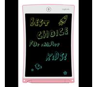 Tablette d'écriture LCD LogiLink AA0180 8.5 pouces pour enfants rose avec batterie CR2016 220x146x4.7mm