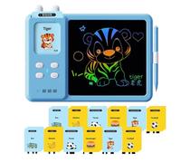 Tablette D'écriture Parlante Avec Cartes Flash - Écran LCD Pour Dessin | Dispositif D'apprentissage De Cartes Flash Auditives Double Face De 112 Pièces, Jouet Éducatif STEM D'interaction Parent-enfant