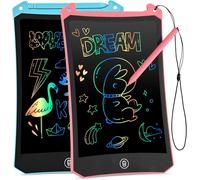 Tablette Dessin Enfant 2 Pièces, 8.5 Pouces Tablette D'écriture LCD, Coloré Ardoise Magique, Jouets Enfant pour 3 4 5 6 Ans, éducatifs Christmas Birthday Gifts