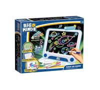 Tablette Dessin Enfant - Big Minds - Magique LED - 3 En 1 - 6 Pochoirs Réversibles - 4 Ans+