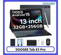DOOGEE Tablette PC Tab E3 Pro 2-en-1 13" Android 15 Gemini AI 32GB RAM 256GB 11000mAh Gris