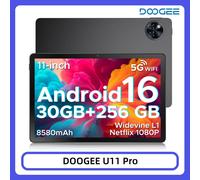 Tablette DOOGEE U11 Pro Android 16 30 Go + 256 Go, écran HD 11 pouces 90 Hz, batterie 8580 mAh, processeur Unisoc T7200 octa-core, 13 MP + 5 MP, Widevine L1 Black Tablet ONLY