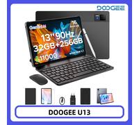 Tablette DOOGEE U13, Android 16, écran FHD+ 13'', 32 Go de RAM, 256 Go de ROM, batterie de 11000 mAh, ultra-fine 7,5 mm, tablette intelligente Gemini AI VIP Edition Gray