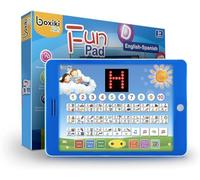 Tablette Éducative Bilingue Espagnol-Anglais pour Enfants - Jouet Apprentissage avec Ecran LED, Lettres, Chiffres, Orthographe et Quiz Interactifs - Jeu Éducatif 3 Ans et Plus Boxiki Kids