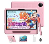 Tablette Enfant 10.1 Pouces POCKAM P10 Kid, Android 16, Tablette Avec Stylet, 32Go+64Go, 7000mAh, 5G Wifi -Rose