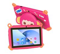 Tablette Enfant 7 Pouces Dessins Animés 2026 - Nouveauté ! Processeur Quad Core, Système Android 13.0, Mémoire 4 Go + 64 Go, WiFi, Bluetooth, Type-C, Batterie 4000 mAh rose