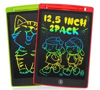 Tablette Enfant de 12,5 Pouces, Lot 2 Ardoise Magique pour Enfants, Ardoise LCD pour Enfants,Gribouillages Colorés, Cadeaux pour les Filles de 3 à 8 ans, Rouge + Vert