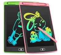 Tablette Enfant de 8,5 Pouces, Lot 2 Ardoise Magique pour Enfants, LCD tableau magique, Gribouillages Colorés, Cadeaux pour les Filles de 3 à 8 ans, Garçons