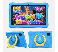 Tablette Enfant OSCAL KIDO 2 10,1 Pouces Android 16,12Go RAM+64Go, Google Kids Space,Contrôle Parental,Tablette Éducative Enfant