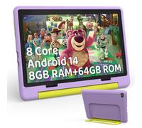 Tablette Enfants 10 Pouces Kids Tablette HD Écran IPS 1280 * 800 Tablettes Tactiles Pour Enfants Android 14 Octa-Core 8GB+64GB Extensible Jusqu’à 1TB Contrôle Parental 5MP+8MP WiFi 6 BT 5.3 (Violet)