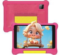 Tablette Enfants 7 Pouces Andriod 13 Tablette Pour Enfants Quad Core 5 Go Ram 32 Go Rom 128 Go Extension Contrôle Parental Tablette Éducative Et Divertissante Avec Étui Antichoc (Rose)