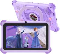Tablette Enfants 7 Pouces Andriod Tablette Pour Enfants Quad Core,2 Go Ram 32 Go Rom 128 Go Extension Contrôle Parental Tablette Éducative Et Divertissante Avec Étui Antichoc Wifi Youtube Google Play