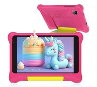 Tablette Enfants 7 Pouces Android 13 Tablette 5GB RAM 32GB ROM Applications Pré-Installé Contrôle Parental Bluetooth WiFi Tablette Éducative avec Kid-Proof Étui (Rose)