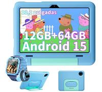 Tablette Enfants Blackview Tab 20 kids 5G Android 15 10.1"" 12 + 64Go /SD 2T0 6600mAh ,WPS,Kids Space-Bleu,avec Z20 Montre Enfant