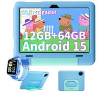 Tablette Enfants Blackview Tab 20 kids 5G Android 15 10.1"" 12 + 64Go /SD 2T0 6600mAh ,WPS,Kids Space-Bleu,avec Z10 Montre Enfant