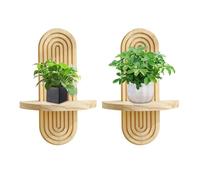 Tablette flottante murale Boho Décoration Moderne Rustique avec Arche Bois | Étagères Flottantes Arcs Boho pour le Salon, Salle de Bain, Chambre d'Enfant, Couloir, Entrée, Hall, Bu