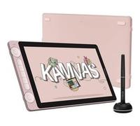 Tablette Graphique avec Écran HUION Kamvas 13 Gen3 Tablette de Dessin 13.3" avec Verre Canvas Anti-Étincelles, Pentech 4.0, Pression du Stylet 16384, Double Molette pour PC, Mac, Android, Rose
