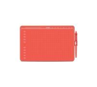 Tablette graphique HS611 10X6 pouces avec stylet sans batterie, barre à une touche(Rouge)