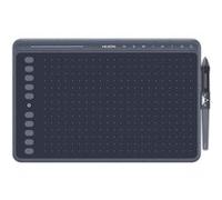 Tablette graphique HS611 10X6 pouces avec stylet sans batterie, barre à une touche(Gris)