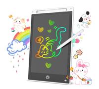 Tablette Graphique LCD Écriture Colorée, Tableau Numérique Effaçable avec Bouton Supprimer et Verrouillage D'écran, Jouet Éducatif et Cadeau d'Anniversaire et de Noël (Blanc, 10 pouces)
