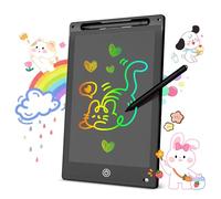 Tablette Graphique LCD Écriture Colorée, Tableau Numérique Effaçable avec Bouton Supprimer et Verrouillage D'écran, Jouet Éducatif et Cadeau d'Anniversaire et de Noël (Noir, 12 pouces)