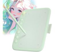 Tablette Graphique UGEE Q6 Tablette Dessin Portable 6 Pouces Directement Connectée au Téléphone Tablette Dessin Graphique avec 6 Raccourcis et Câble de Données pour Windows Mac Android, Vert