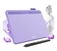 Tablette Graphique UGEE S640 6x4 Pouces avec 10 Touches de Raccourci Tablette Dessin Portable avec Stylet Passif sans Pile à 8192 Niveaux Compatible avec Windows Mac Android Linux（Violet）