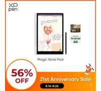Tablette graphique XPPen Magic Note Pad Android 14 blanche, bloc-notes numérique professionnel, lecteur de livres électroniques 3-en-1 avec papier couleur Magic Note Pad