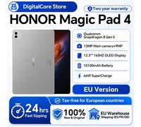 Tablette HONOR MagicPad4 Batterie 10100mAh 165HZ Snapdragon 8 Gen5 Écran OLED 12,3 pouces Luminosité 2400 Nits Wi-Fi7 Bluetooth 6.0 WIFI Grey
